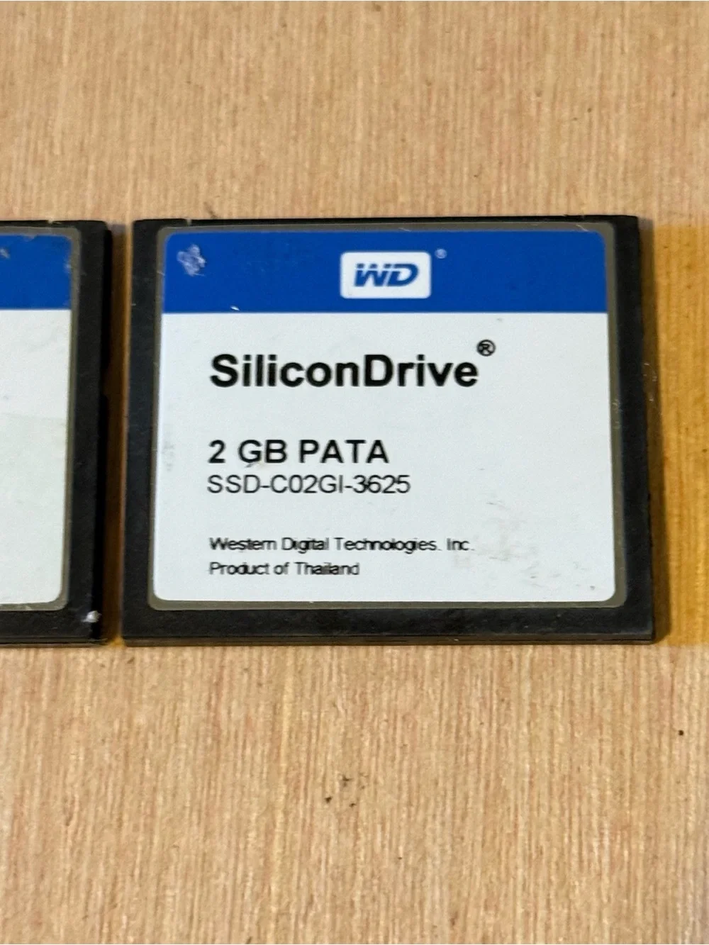 2-Western Digital SiliconDrive SSD-C01GI-3625, 1/2GB PATA Card“UNTESTED”Read Blw